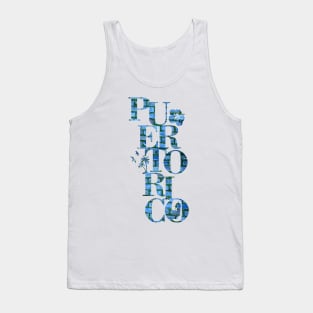 Puerto Rico San Juan Cobblestones Text Photography Garita Flower Palms Tank Top